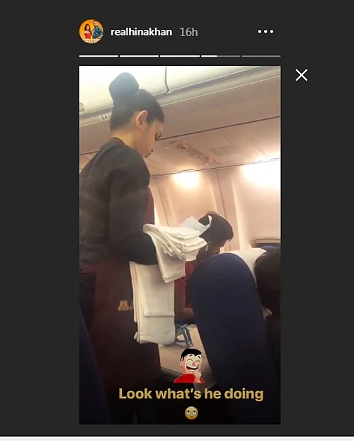 Hina Khan films air hostess without her permission after Priyank Sharma’s ‘crush’ on her