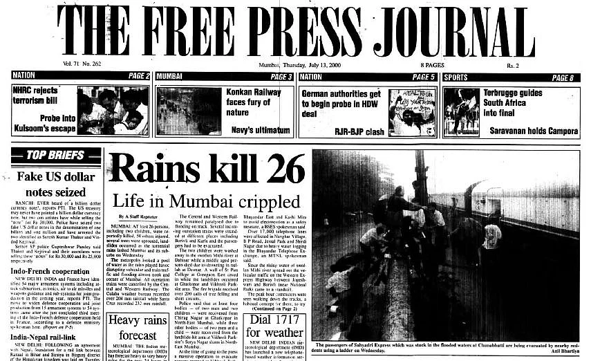 On This Day in History: July 12, 2000 – Landslide caused by heavy rains kills 67 people in Mumbai’s Ghatkopar area