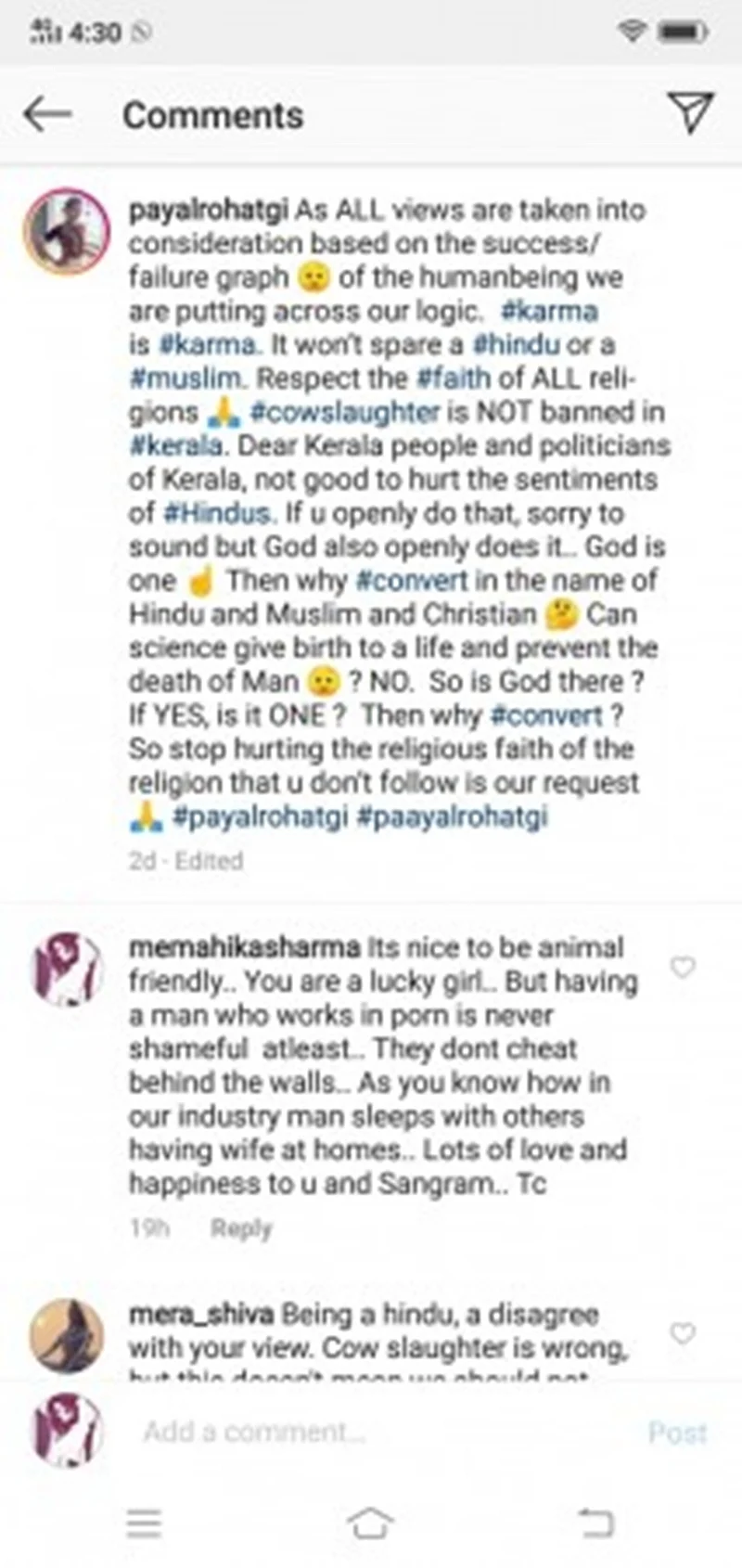 Twitter war continues! After Swara Bhasker, Mahika Sharma give it back to Paayal Rohatgi over ‘porn’ comment