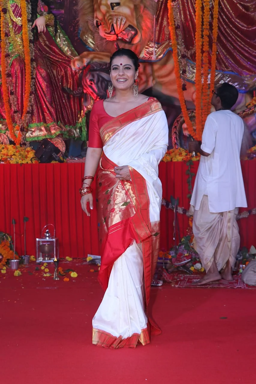Kajol at Durga pandal. photo by Viral Bhayani