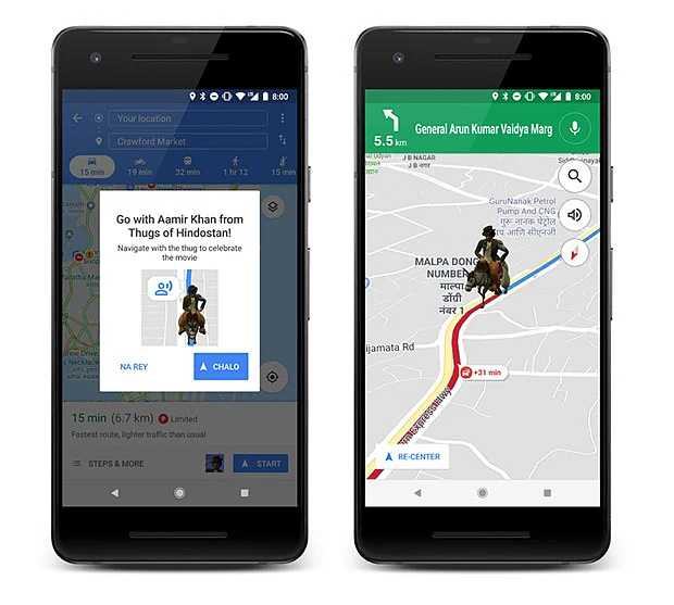 Aamir Khan’s ‘Thugs Of Hindostan’ character takes over Google Maps this Diwali!