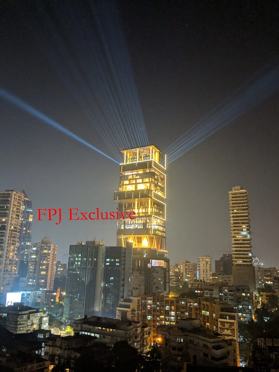 Antilia turns gold as Ambanis prepare for Isha-Anand wedding; check stunning photo