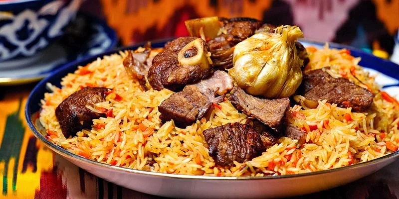 Plov or palov is the national dish of Uzbekistan