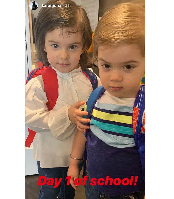 Karan Johar’s children’s Roohi and Yash are off to school
