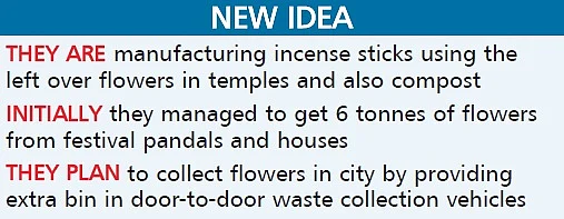 Bhopal: Youths recyle floral waste into incense sticks