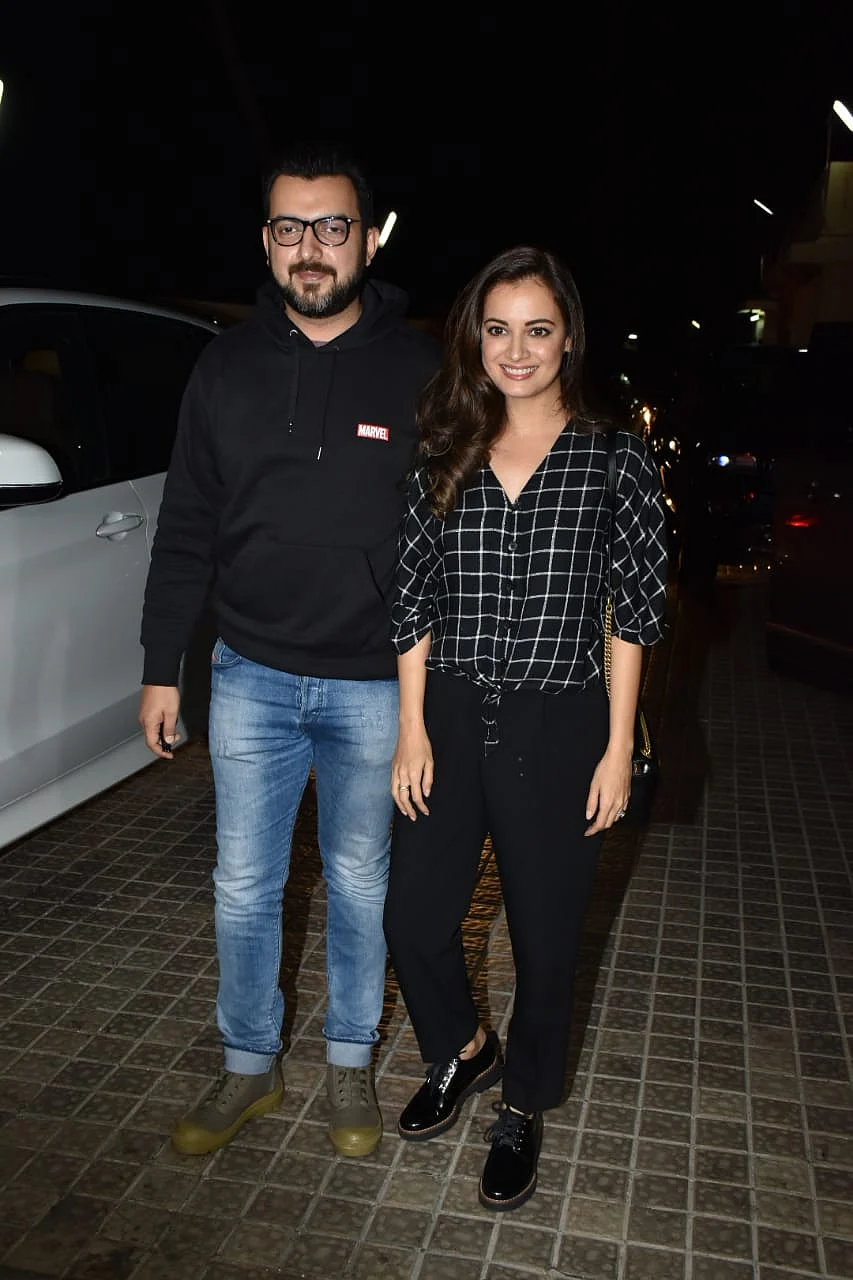Dia Mirza with husband Sahil Sangha, Pic courtesy: Viral Bhayani