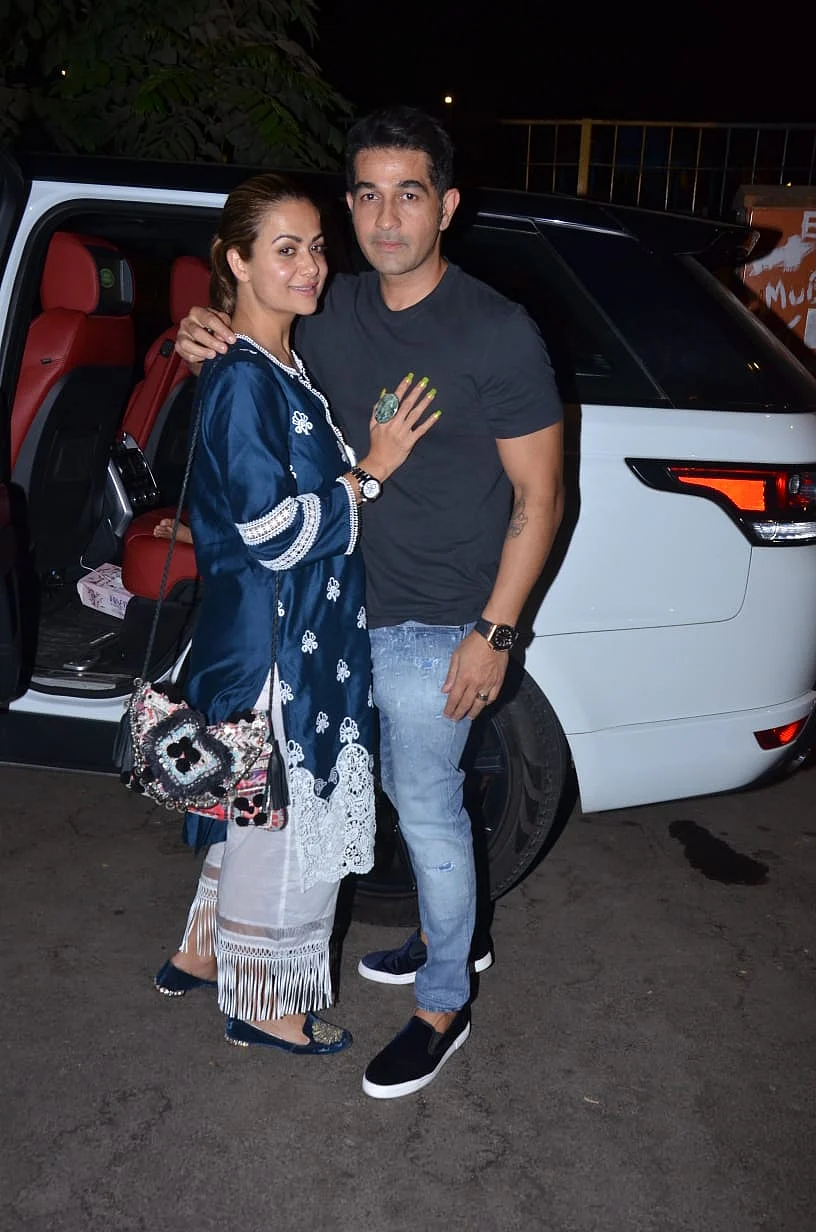 Amrita Arora with husband Shakeel Ladak, Pic courtesy: Viral Bhayani