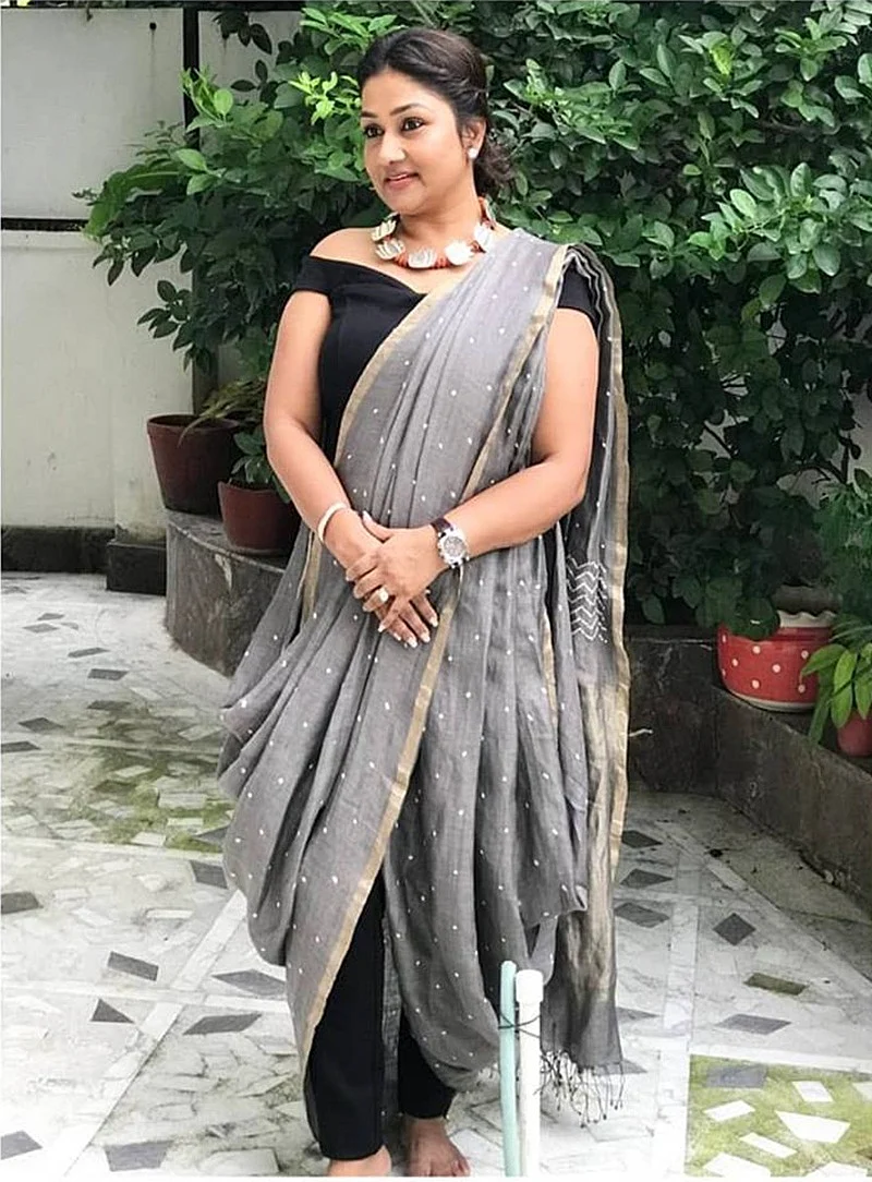 Double Cowl Sari drape