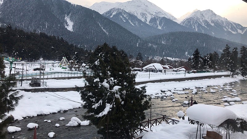 Snow cycling in paradise