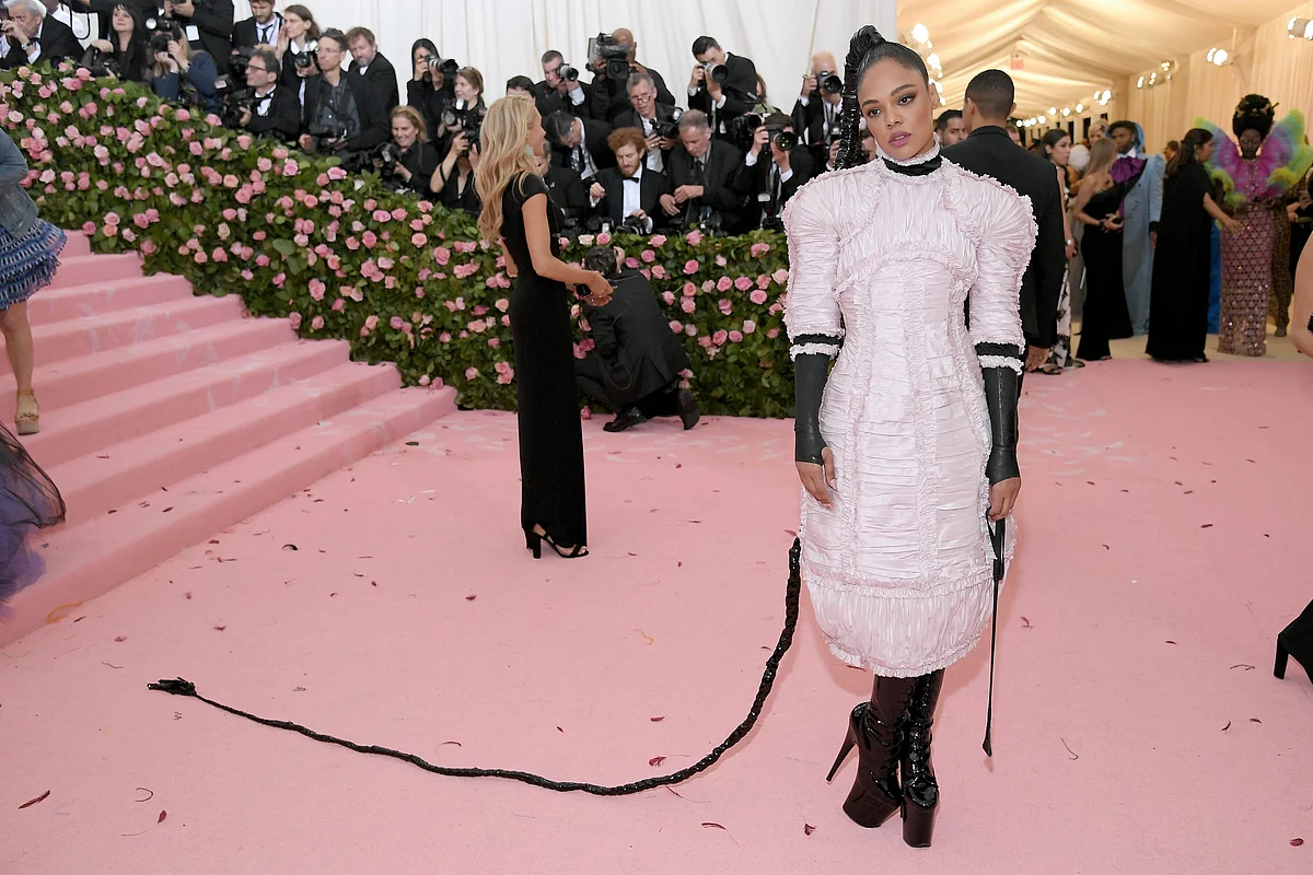 Back off Rapunzel, Tessa Thomson has a longer braid at Met Gala 2019