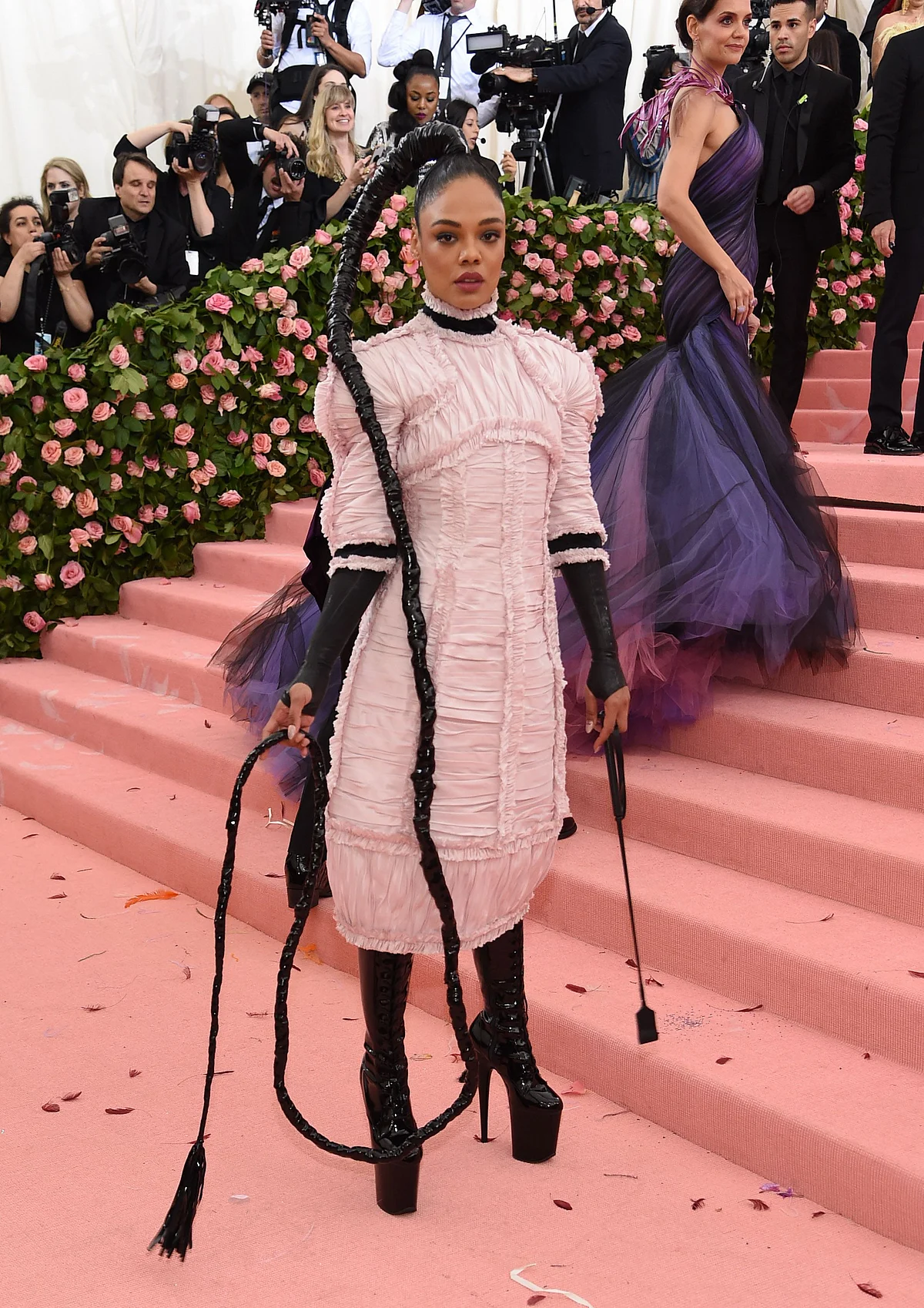 Back off Rapunzel, Tessa Thomson has a longer braid at Met Gala 2019