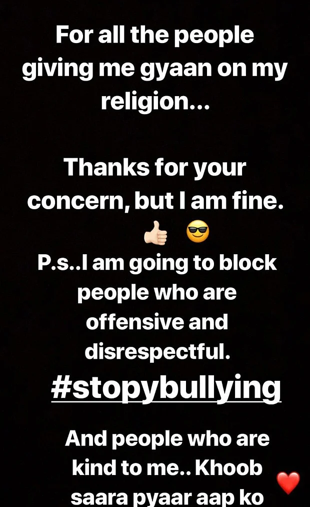 Fatima Sana Shaikh claps back at trollers for commenting on her religion