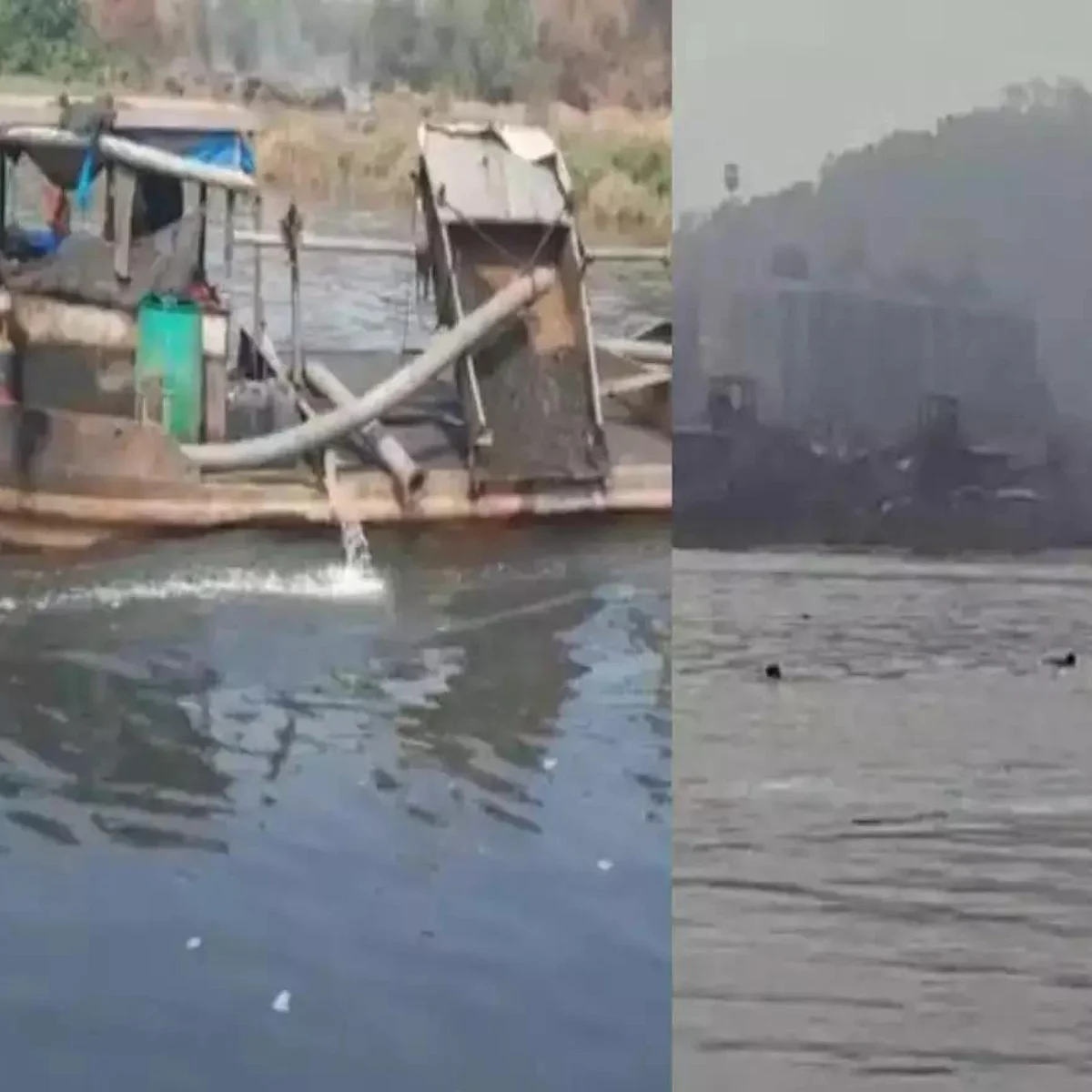 कोपर खाडीत ड्रेझरच्या मदतीने रेती उपसा काम सुरुच