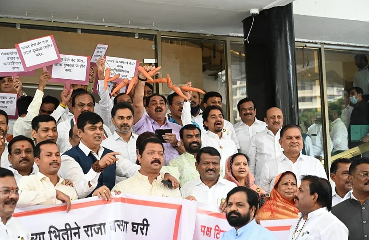 आमदारांचा विधीमंडळाच्या पायऱ्यांवर जोरदार राडा, हाणामारीपर्यत पोहचले आमदार