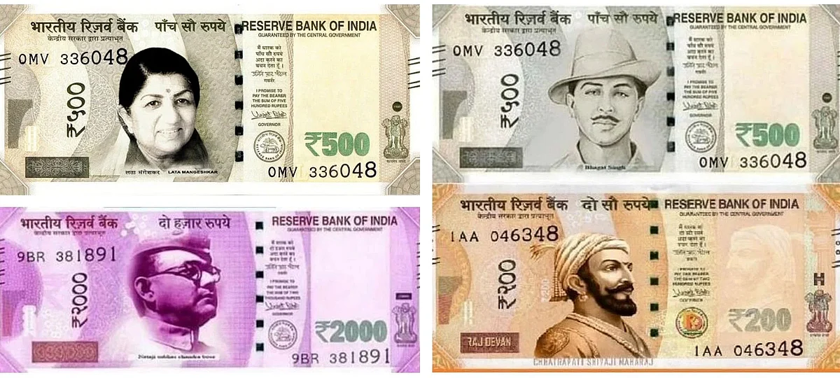 नोटांवरील फोटोवरून नवा वाद सुरु