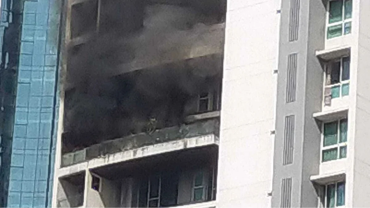 Mumbai Fire : मुंबईत अविघ्न पार्कमध्ये पुन्हा विघ्न; पुन्हा एकदा अग्नितांडव