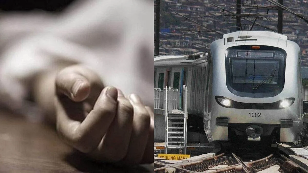 Thane : ठाण्यात मेट्रोचे काम सुरु असताना मोठा अपघात ; पादचारी महिलेचा मृत्यू