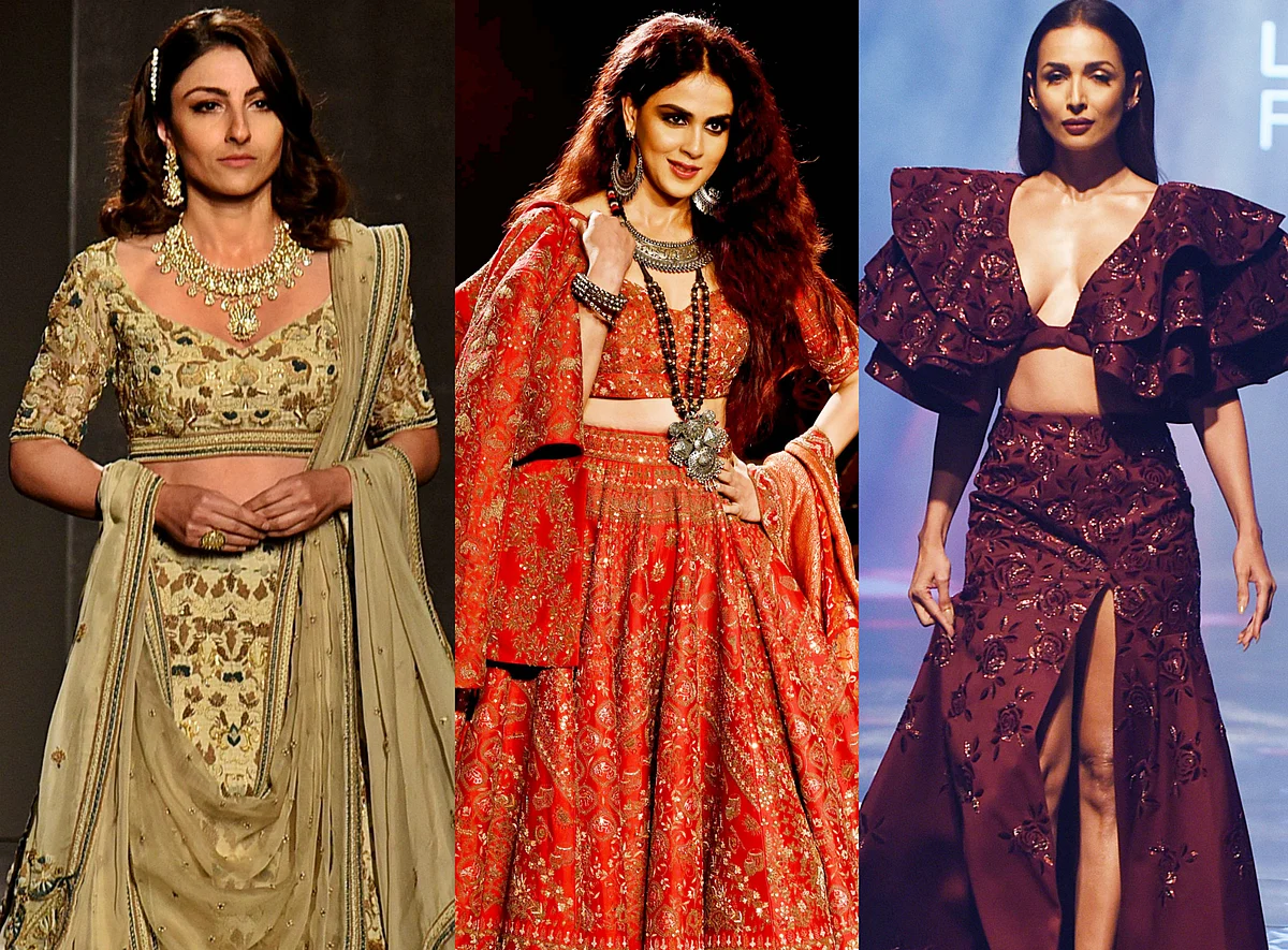 Genelia D'Souza graced the ramp as the showstopper for designer Saroj Jalan.