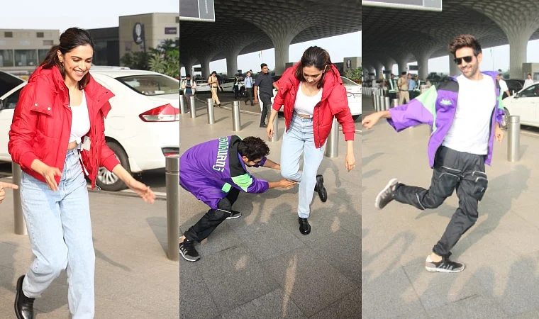 Watch: Deepika Padukone, Kartik Aaryan dancing at airport will steal your hearts 'Dheeme Dheeme'