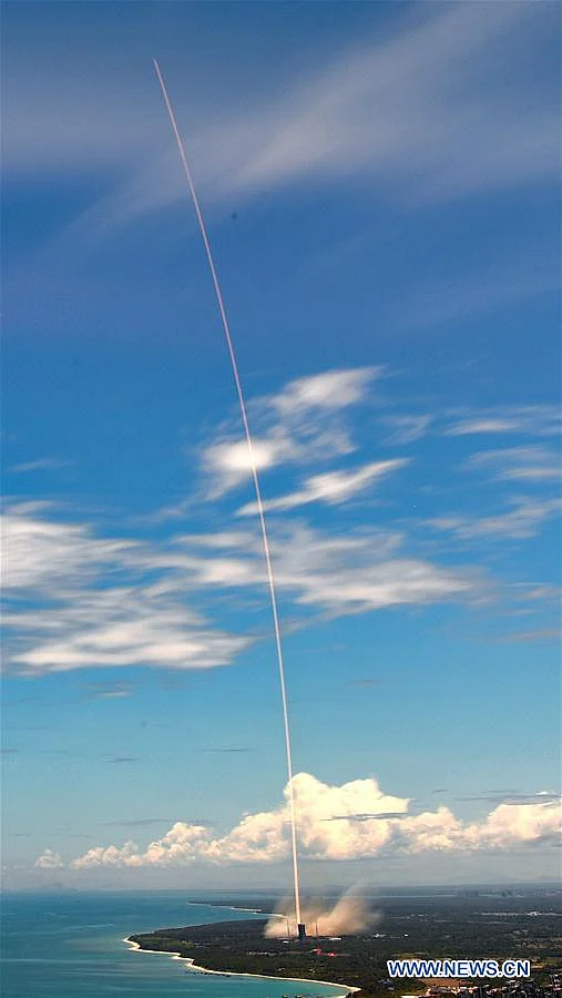 A Mars probe is launched on a Long March-5 rocket from the Wenchang Spacecraft Launch Site in south China's Hainan Province, July 23, 2020