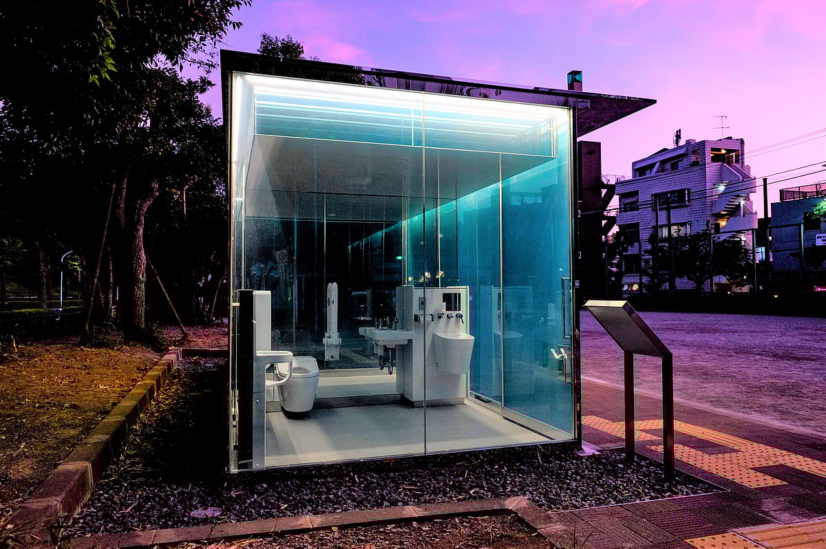 Japan’s peekaboo washroom is an art