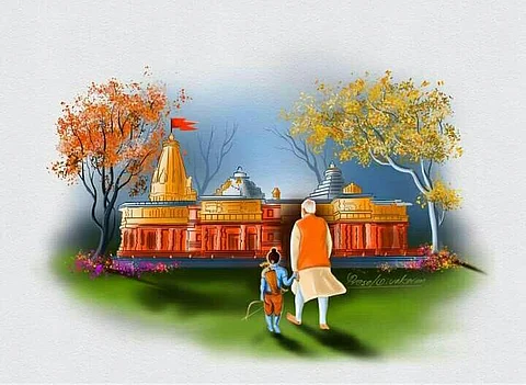 Is Modi bigger than Lord Ram?': Netizens outraged by BJP MP's post ahead of Ayodhya Bhoomi Pujan