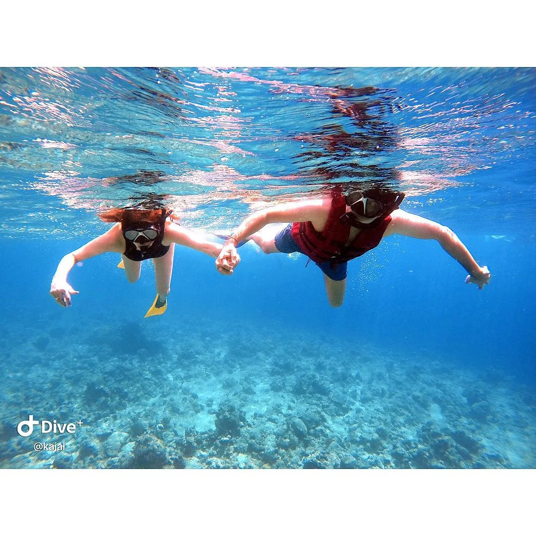 Kajal Aggarwal and Gautam Kitchlu go snorkeling in Maldives - check out her Instagram posts