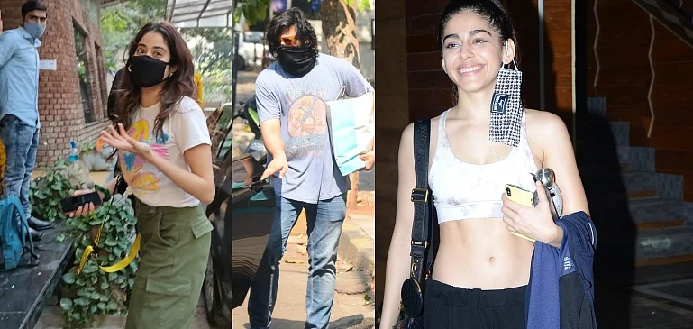 In Pics: Janhvi Kapoor, Ali Fazal, Richa Chaddha, Alaya F and other Bollywood celebs spotted in...