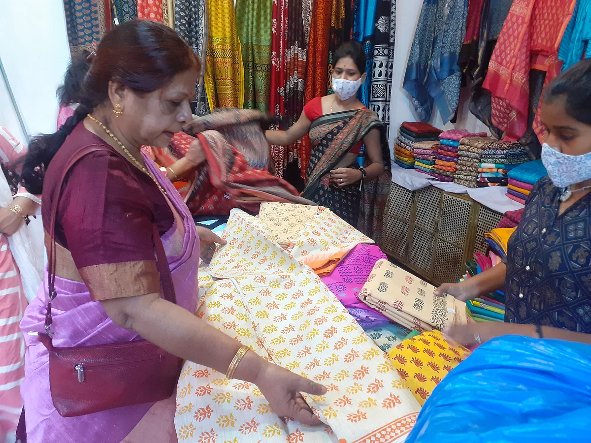 Bhopal: Women artisans showcase their work at all-women handicrafts and handlooms expo-cum-sale