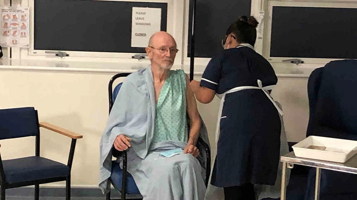 V-Day: William Shakespeare, 81, becomes second person to get Pfizer Covid-19 vaccine in UK