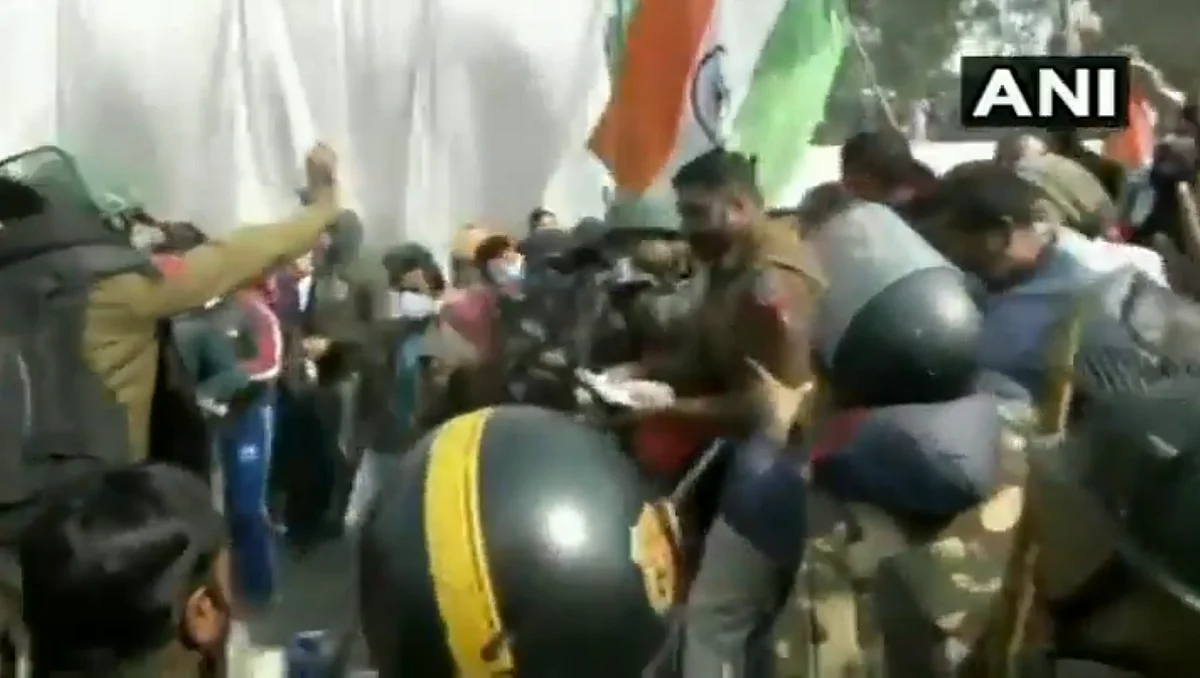 Watch: Clashes break out between farmers and locals at Singhu border; lathi-charge, tear gas used