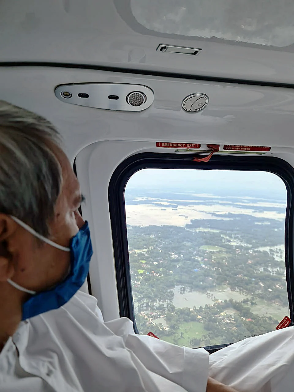 Odisha Chief Minister Naveen Patnaik conducts an aerial survey of Cyclone Yaas affected areas on Thursday.