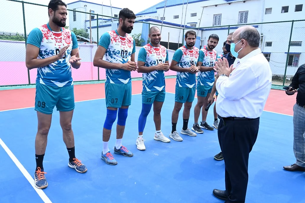 ECR GM, Lalit Chandra Trivedi inaugurates the newly constructed Volleyball and Tennis Court and...
