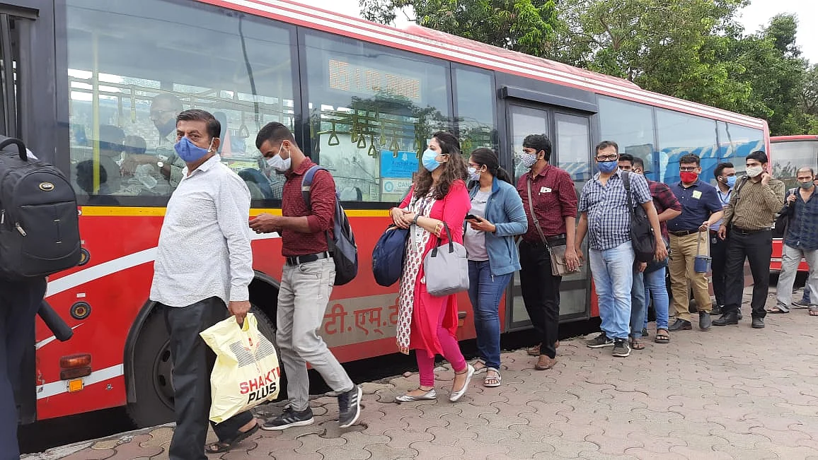 Bus services in Mumbai resume from today; long queues at bus stops - See pics