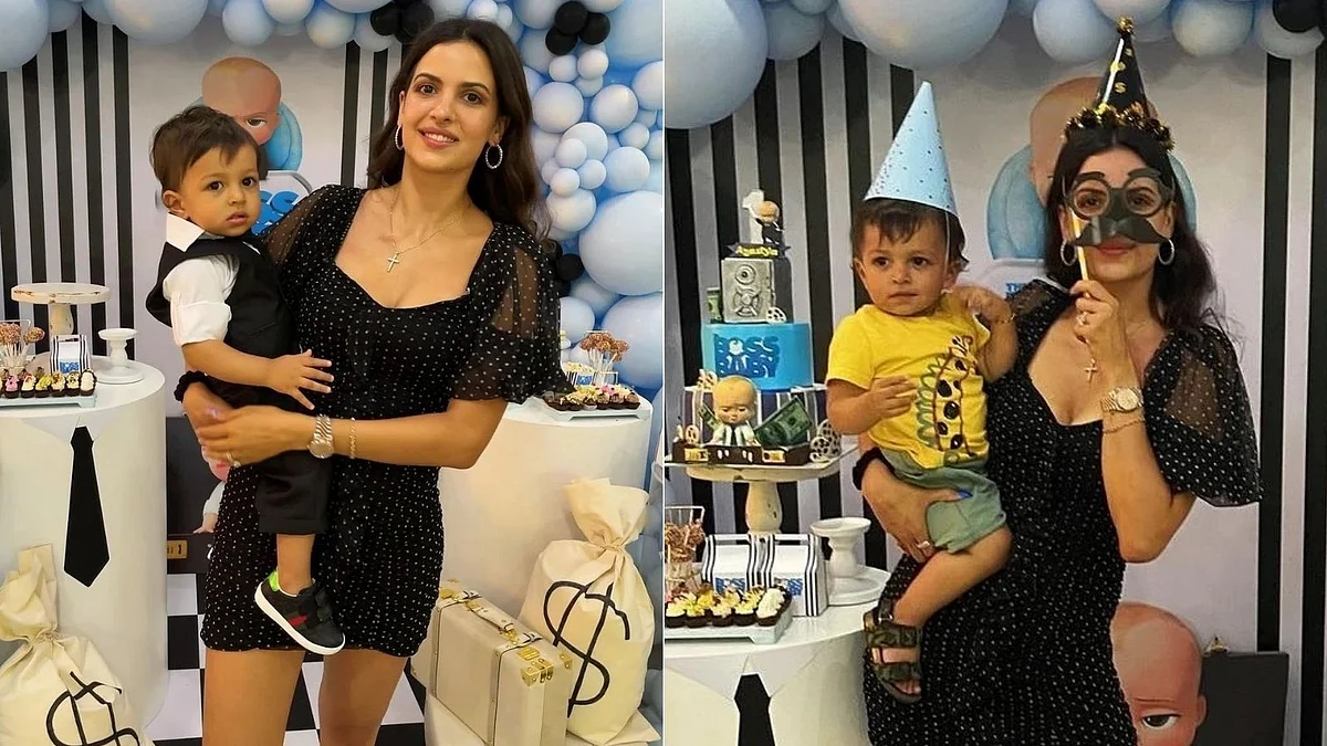 Photos: Inside Natasa Stankovic and Hardik Pandya's son Agastya's Boss Baby-themed first birthday...