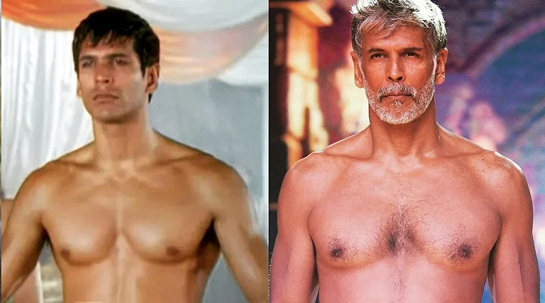 Milind Soman shares shirtless 'then and now' pics, netizens say 'you've found the fountain of...