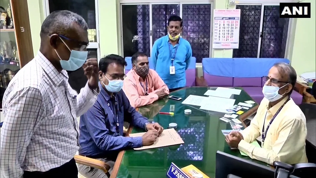 Subedar Major K Paramasivam (retd) took admission at Motilal Nehru Government Polytechnic College, Puducherry recently