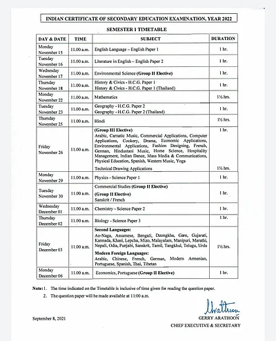 Cicse Exams 2021 Date Sheets Of Icse Class 10 Isc Class 12 Semester 1 Out Exams From November 15