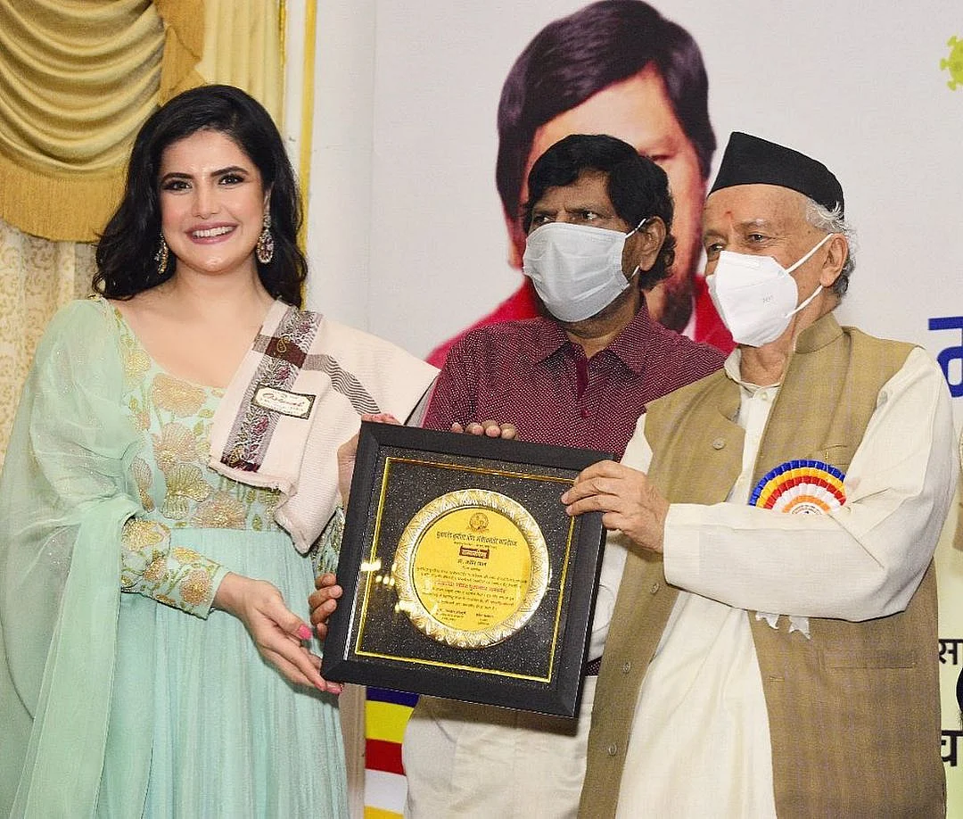 Maharashtra Governor honours actress Zareen Khan, 34 others for their work amid COVID-19 pandemic