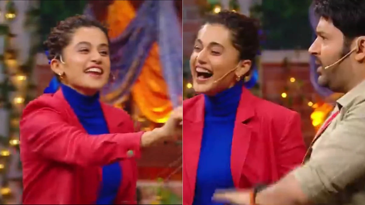 Video: Check out Taapsee Pannu's reaction after Kapil Sharma teases her for doing too many sports...