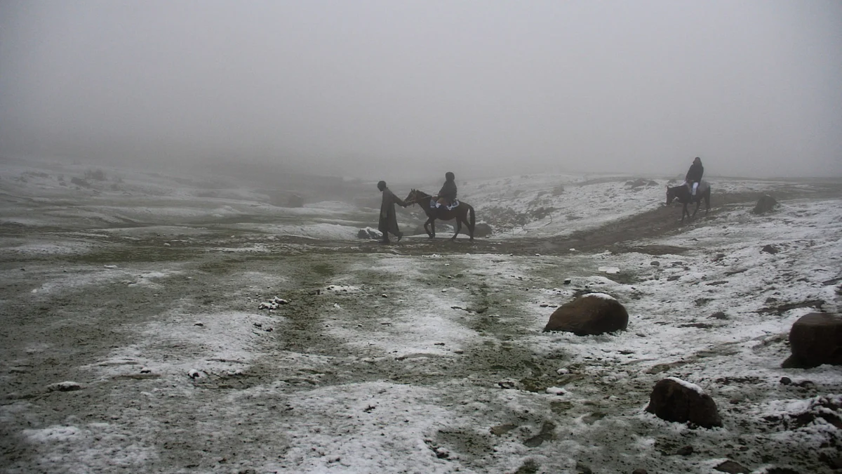 In Photos: Higher reaches of Kashmir witness season's first snowfall ending the extended summer