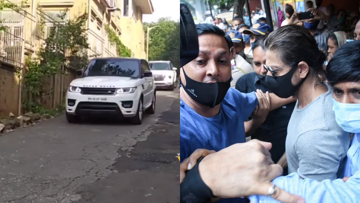 Watch Video: Shah Rukh Khan leaves from Mannat to bring home son Aryan Khan from Arthur Road Jail