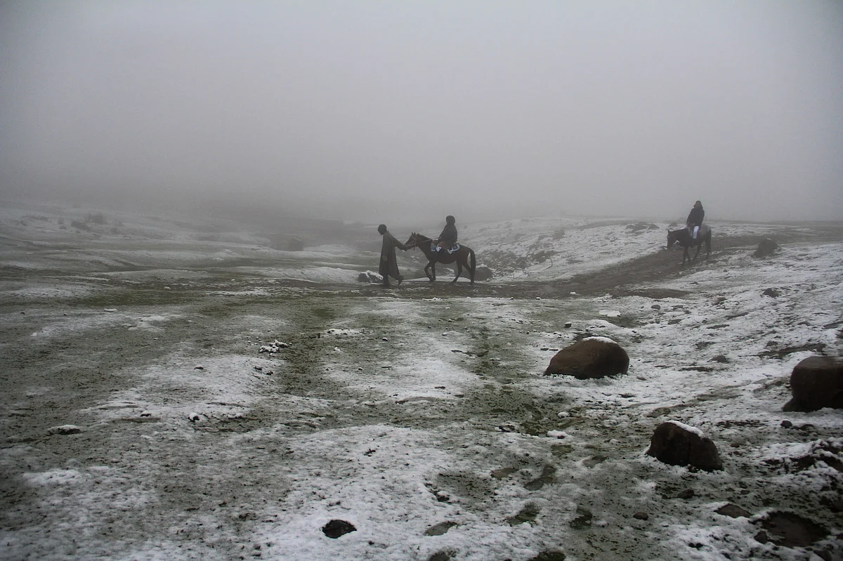 Higher reaches of Jammu and Kashmir witness the season's first snowfall.