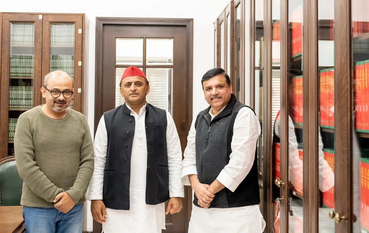 No talk on seats yet: AAP leader Sanjay Singh after meeting Samajwadi Party chief Akhilesh Yadav