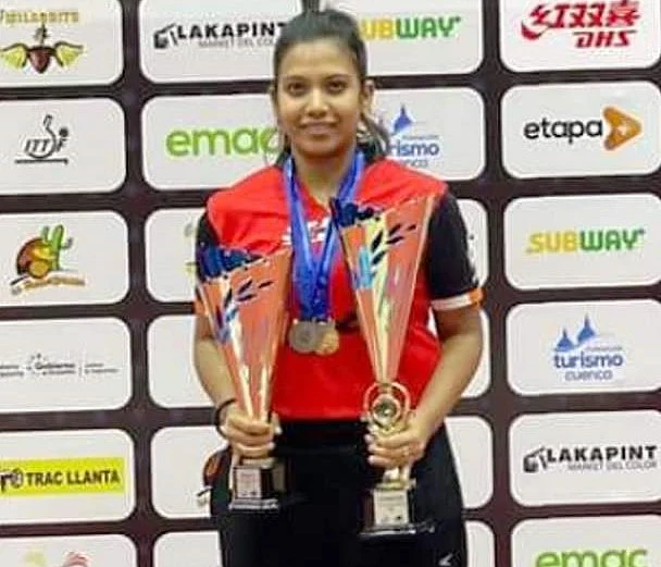 Indian paddler Reeth Tennison clinches gold in the women’s singles final of the ITTF Ecuador...