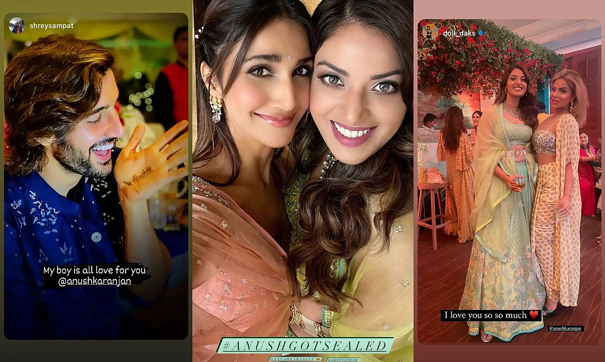 PHOTOS: Step inside Anushka Ranjan and Aditya Seal’s fun-filled mehndi and sangeet ceremony