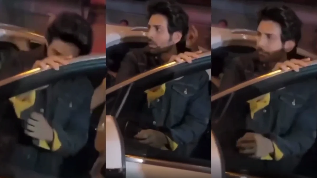 Watch: Kartik Aaryan steps out of his car in crowded Delhi street - here's what happened next