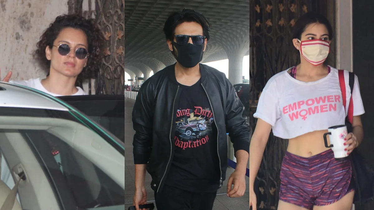 Photos: Kangana Ranaut, Kartik Aaryan, Sara Ali Khan and other B-Town celebs spotted in Mumbai