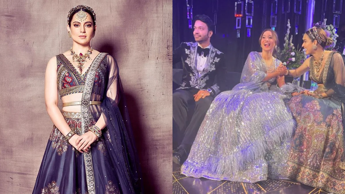 Watch: Kangana Ranaut attends Ankita Lokhande, Vicky Jain sangeet, talks about bride's 'planet...