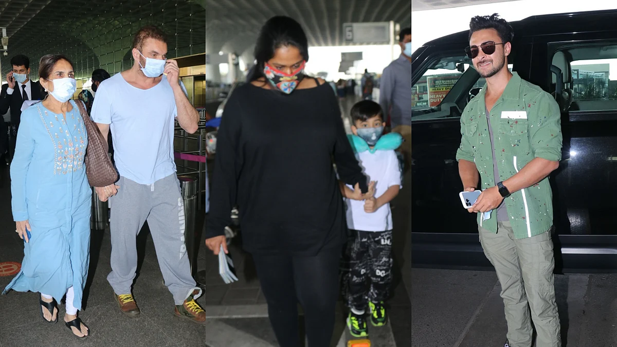Photos: Salman Khan's family members spotted at Mumbai airport as they jet off for New Year vacation